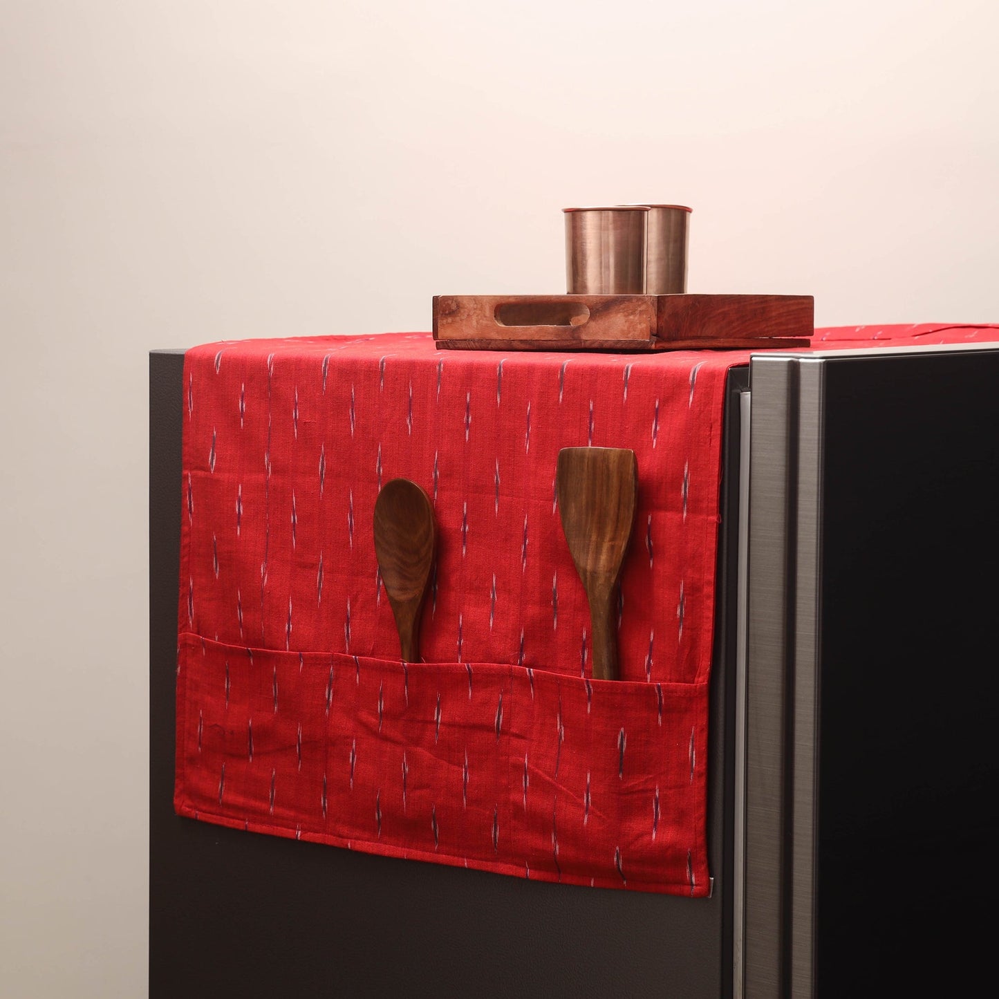 Handmade fridge top cover with multiple pockets 25