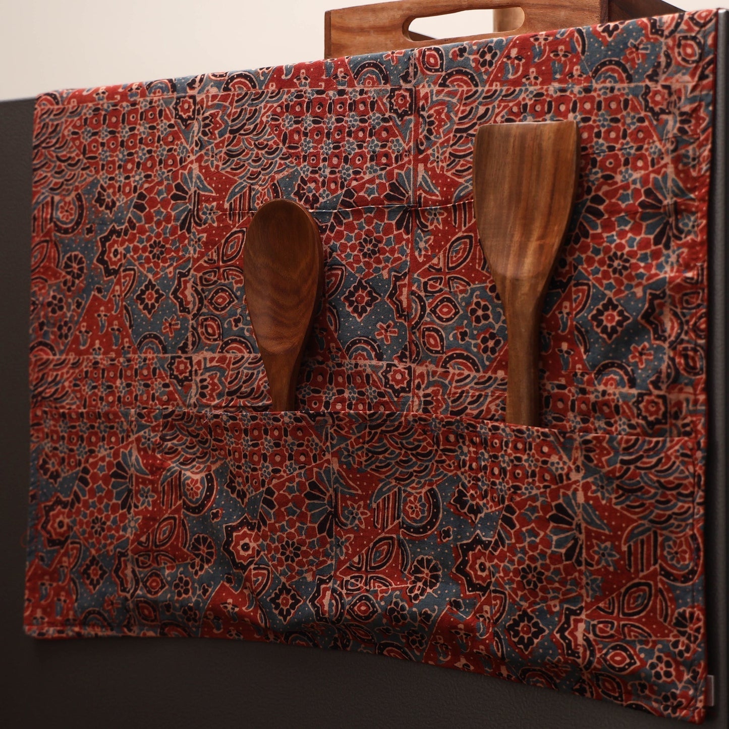 Handmade fridge top cover with multiple pockets 25
