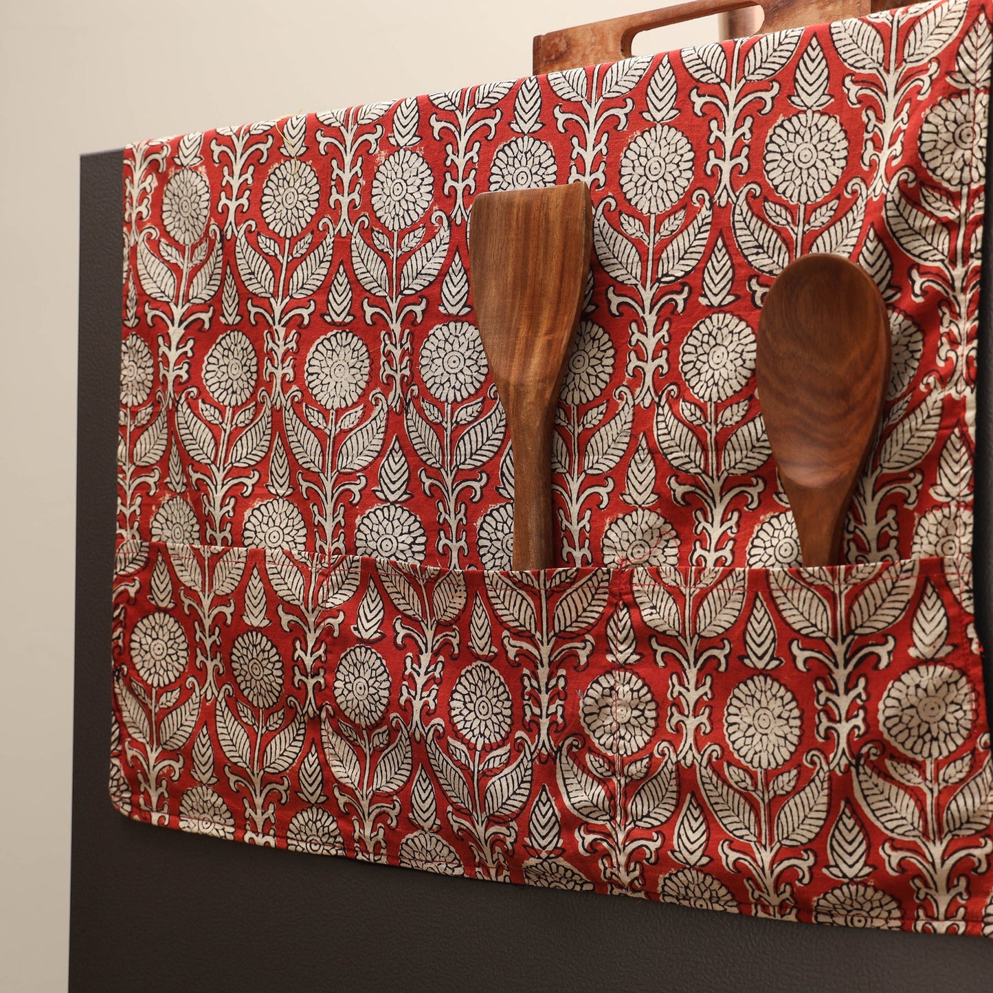 Handmade fridge top cover with multiple pockets 27