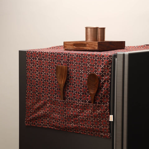 Handmade fridge top cover with multiple pockets 29