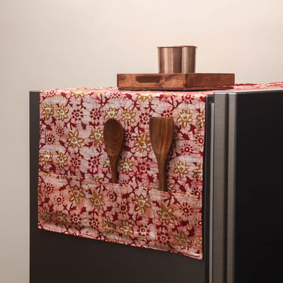 Handmade fridge top cover with multiple pockets 37