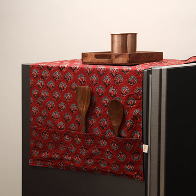 Handmade fridge top cover with multiple pockets 37