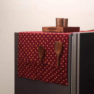 Handmade fridge top cover with multiple pockets 71