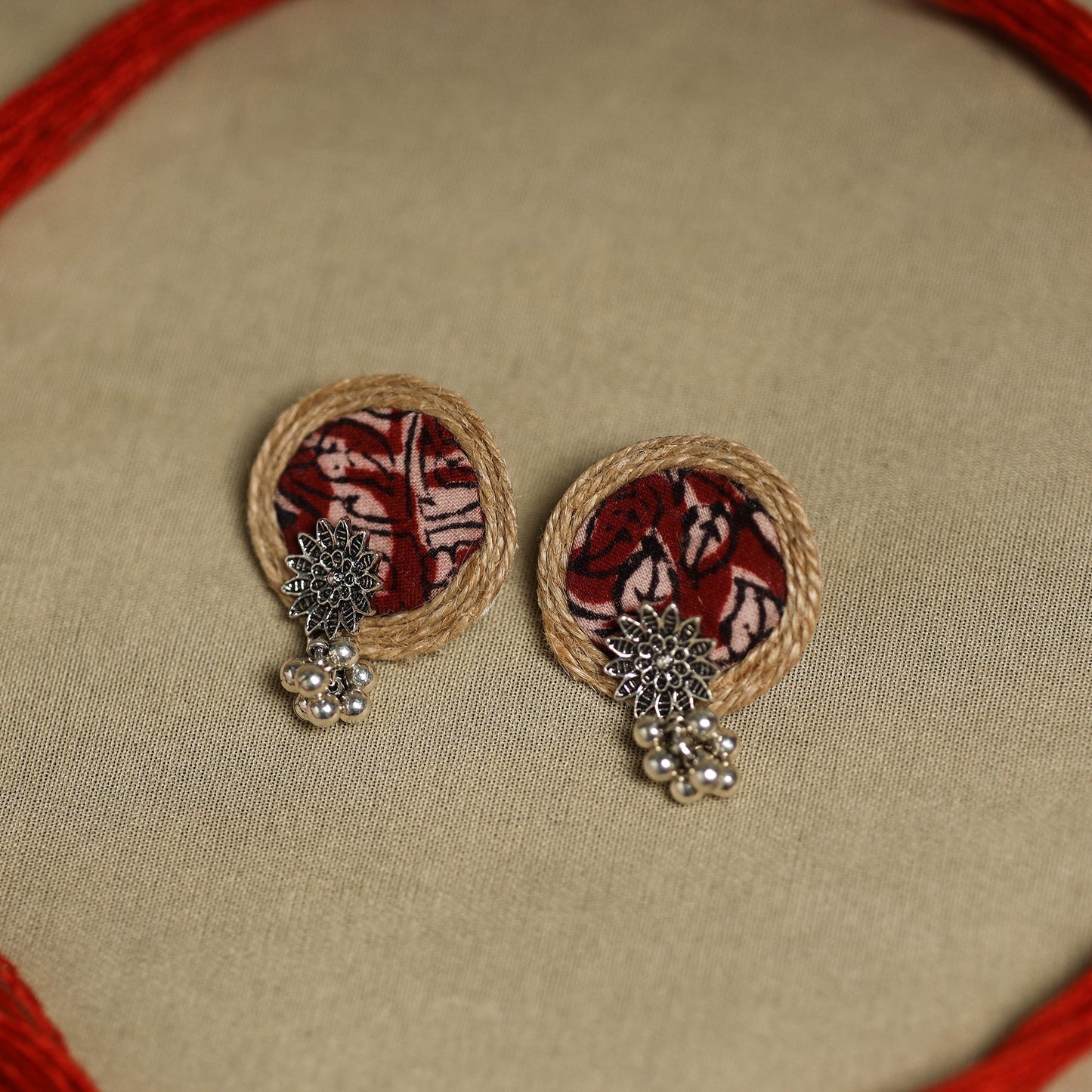 Buy Handmade GS Jute Fabart Necklace Set Online