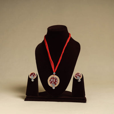 Buy Handmade GS Jute Fabart Necklace Set Online