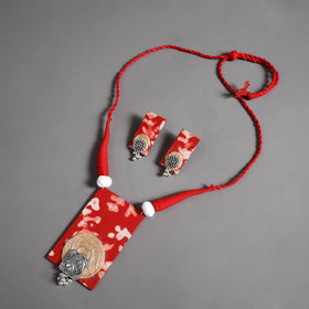 Handmade GS Jute Fabart Necklace Set 04