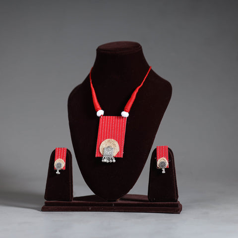 Handmade GS Jute Fabart Necklace Set 15