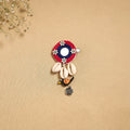Handmade gs shell & thread work hair clip 55 - handcrafted