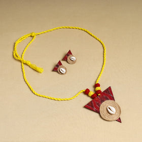 Buy Handmade Jute Fabart Necklace Set