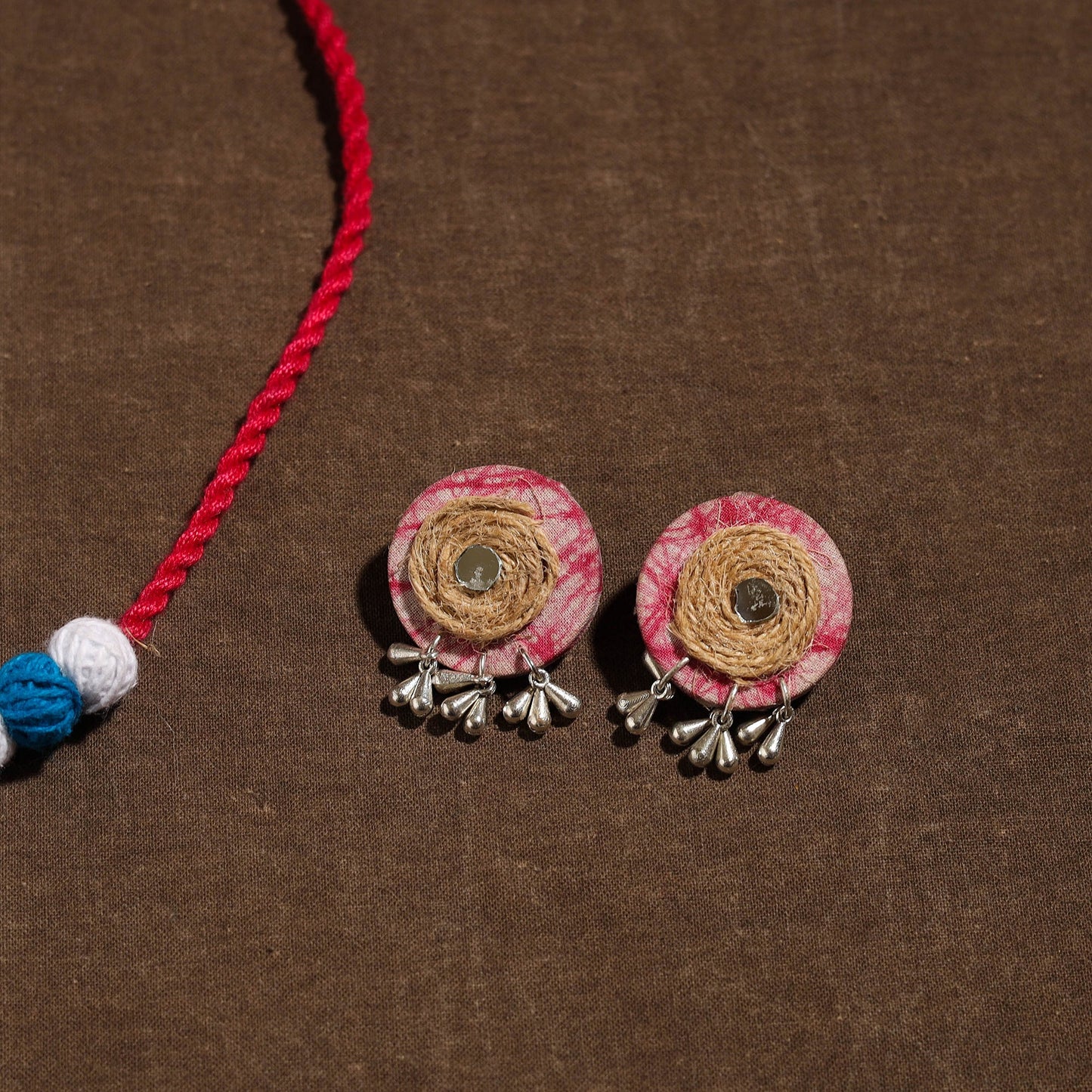 Buy Handmade Jute Fabart Necklace Set