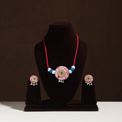 Buy Handmade Jute Fabart Necklace Set