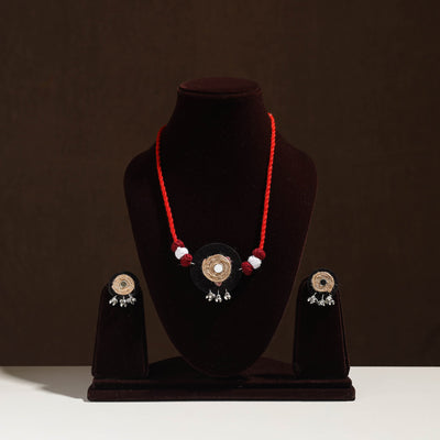 Buy Handmade Jute Fabart Necklace Set