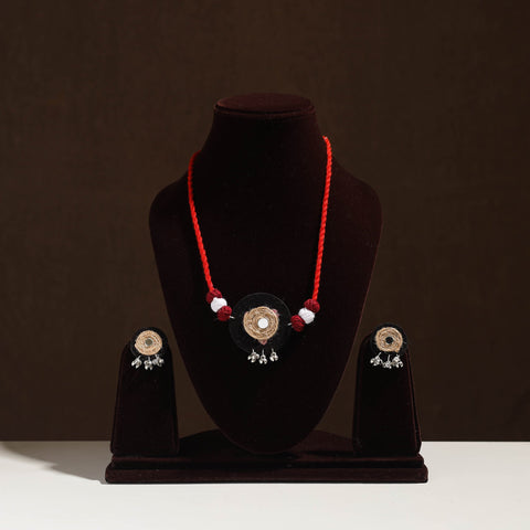 Buy Handmade Jute Fabart Necklace Set
