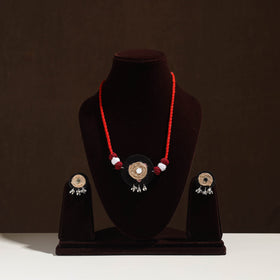 Buy Handmade Jute Fabart Necklace Set