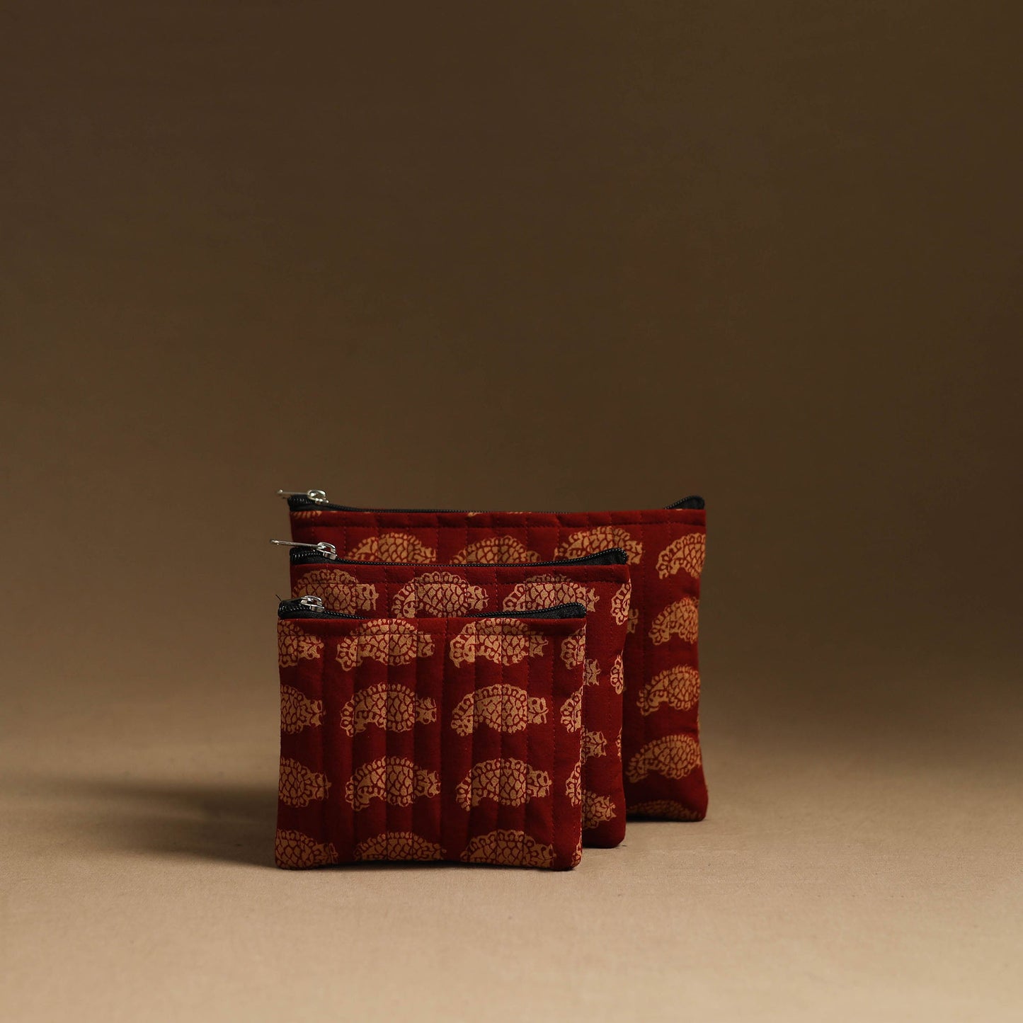 Red - handmade multipurpose utility pouches (set of 3) 02