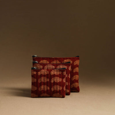 Red - handmade multipurpose utility pouches (set of 3) 02