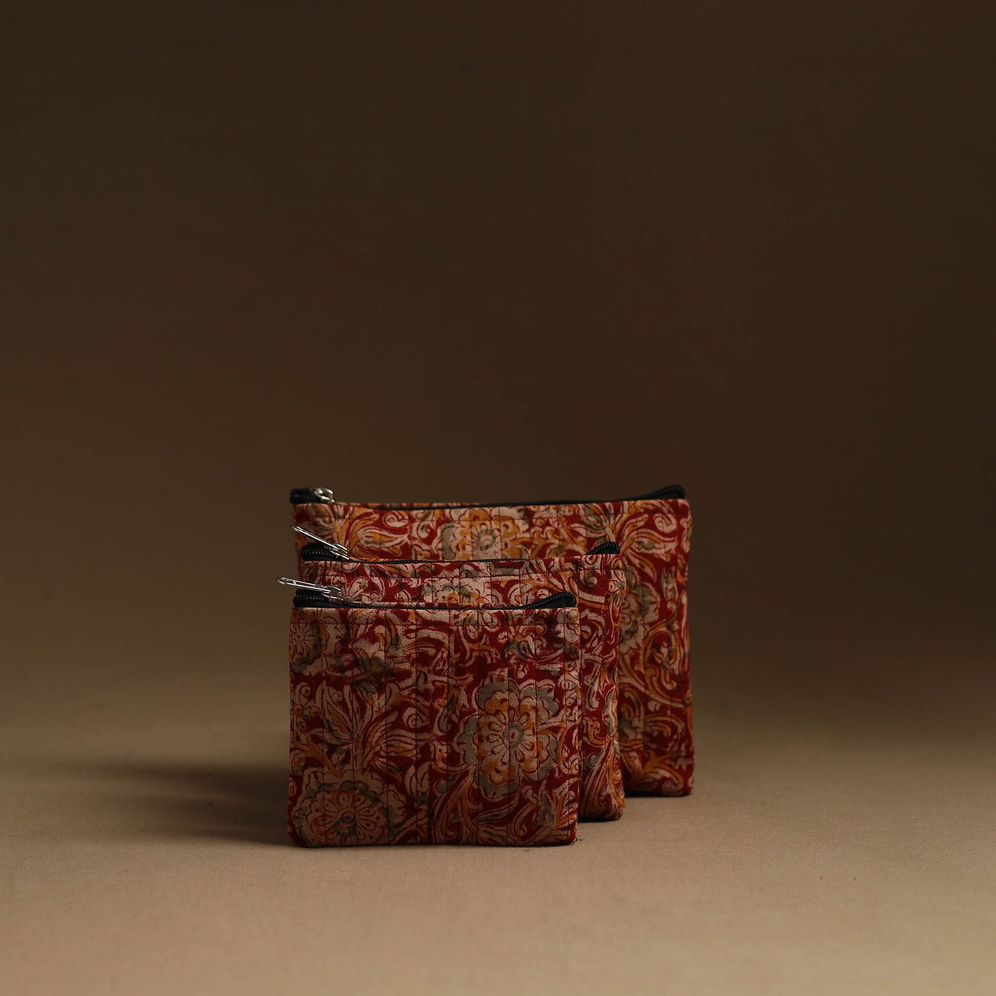 Red - handmade multipurpose utility pouches (set of 3) 05