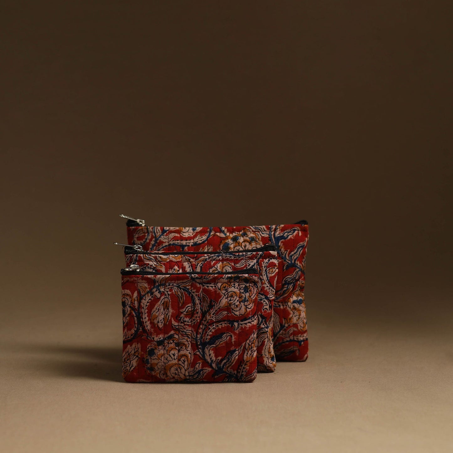 Red - handmade multipurpose utility pouches (set of 3) 11