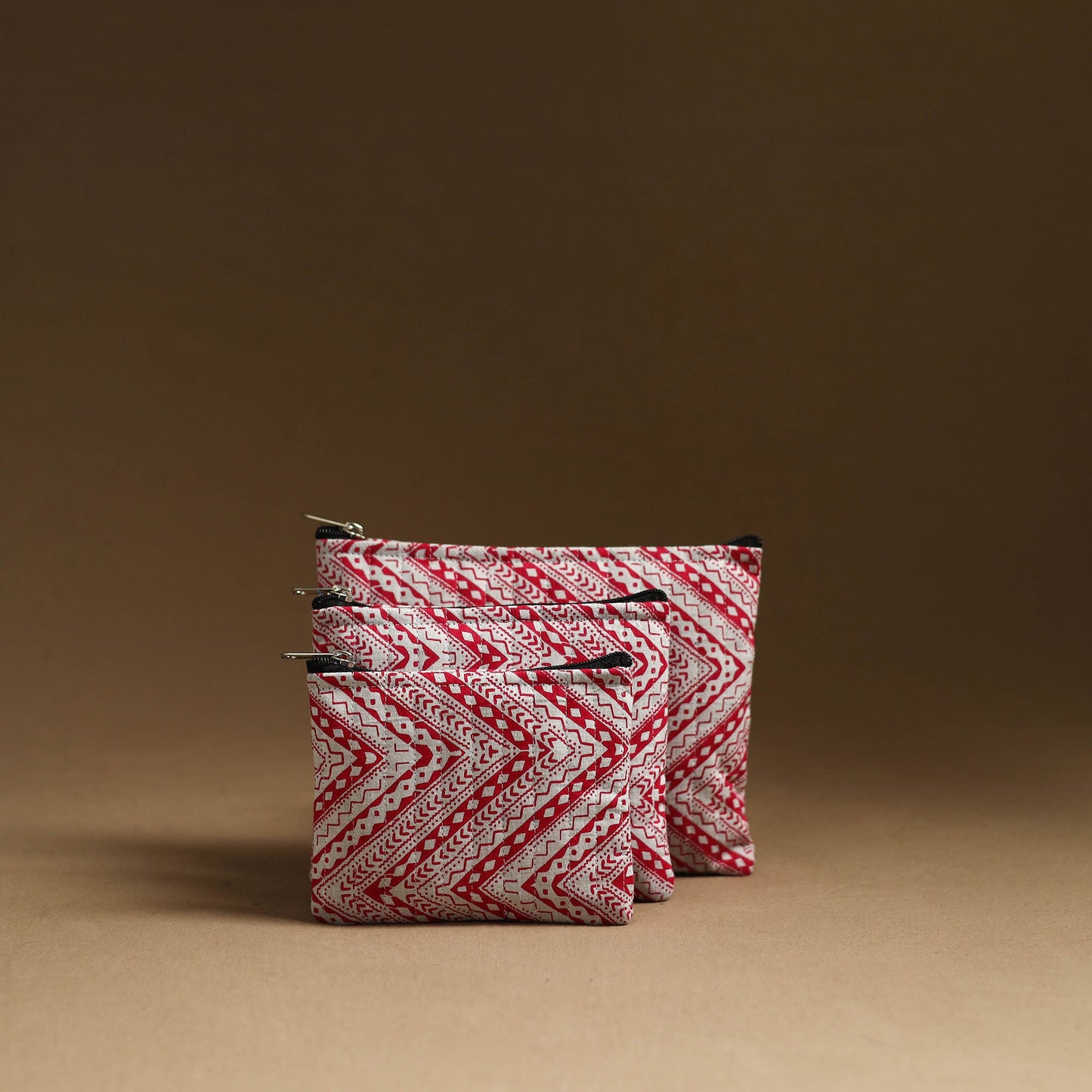 Red - handmade multipurpose utility pouches (set of 3) 20