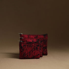 Red - handmade multipurpose utility pouches (set of 3) 46