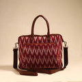  Red Handmade Pochampally Ikat Laptop Bag