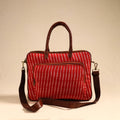  Red Handmade Pochampally Ikat Laptop Bag