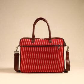  Red Handmade Pochampally Ikat Laptop Bag