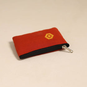  Red Handmade Quilted Cotton Coin Pouch Online in India