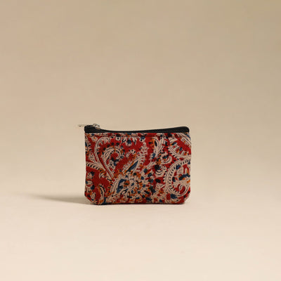  Red Handmade Quilted Cotton Coin Pouch Online in India