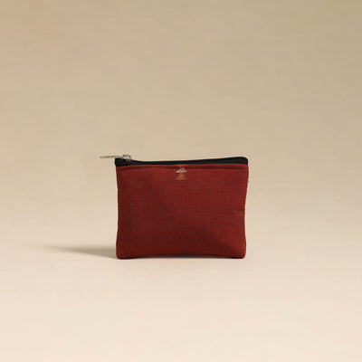  Red Handmade Quilted Cotton Coin Pouch Online in India