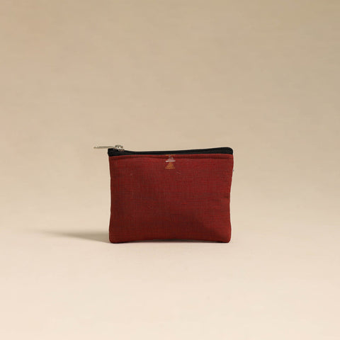  Red Handmade Quilted Cotton Coin Pouch Online in India