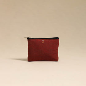  Red Handmade Quilted Cotton Coin Pouch Online in India