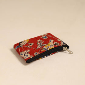  Red Handmade Quilted Cotton Coin Pouch Online in India