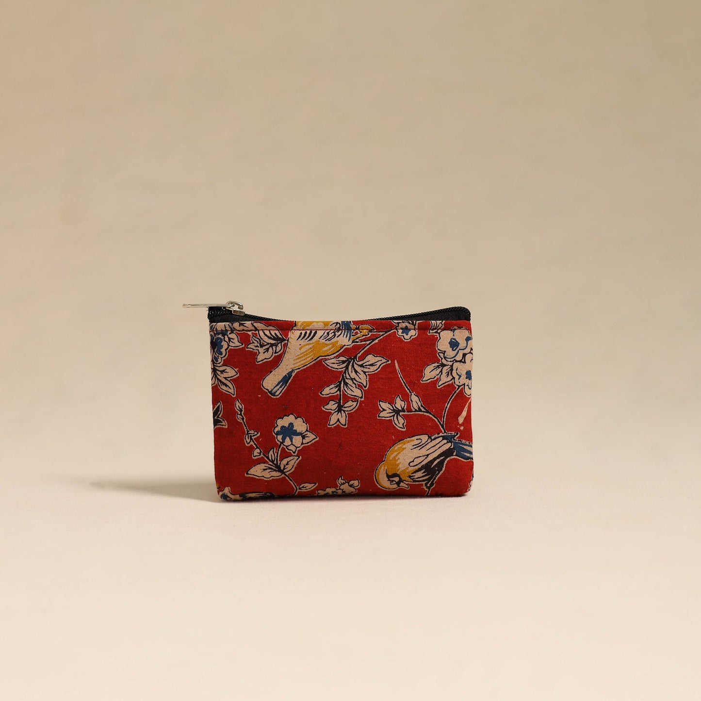  Red Handmade Quilted Cotton Coin Pouch Online in India