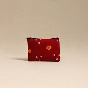 Red Handmade Quilted Cotton Coin Pouch Online in India