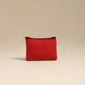  Red Handmade Quilted Cotton Coin Pouch Online in India
