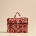  Red Handmade Quilted Cotton Laptop Bag