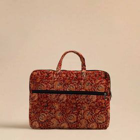  Red Handmade Quilted Cotton Laptop Bag