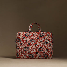 Red Handmade Quilted Cotton Laptop Bag (13 x 16 in)
