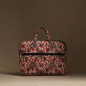  Red Handmade Quilted Cotton Laptop Bag (13 x 16 in)