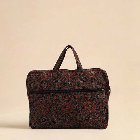  Red Handmade Quilted Cotton Laptop Bag