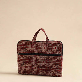  Red Handmade Quilted Cotton Laptop Bag