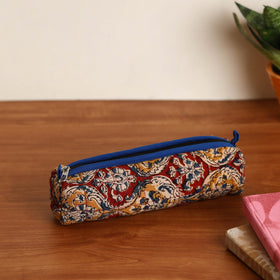  Red Handmade Quilted Cotton Pencil Pouch