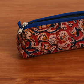  Red Handmade Quilted Cotton Pencil Pouch