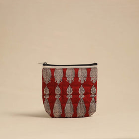  Red Handmade Quilted Cotton Utility Pouch