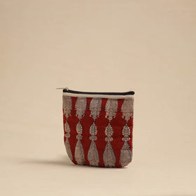  Red Handmade Quilted Cotton Utility Pouch