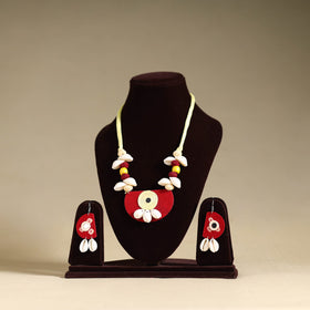 Handmade Shell Work Fabart Necklace Set 25