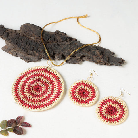  Handmade Sikki Grass Necklace Set 