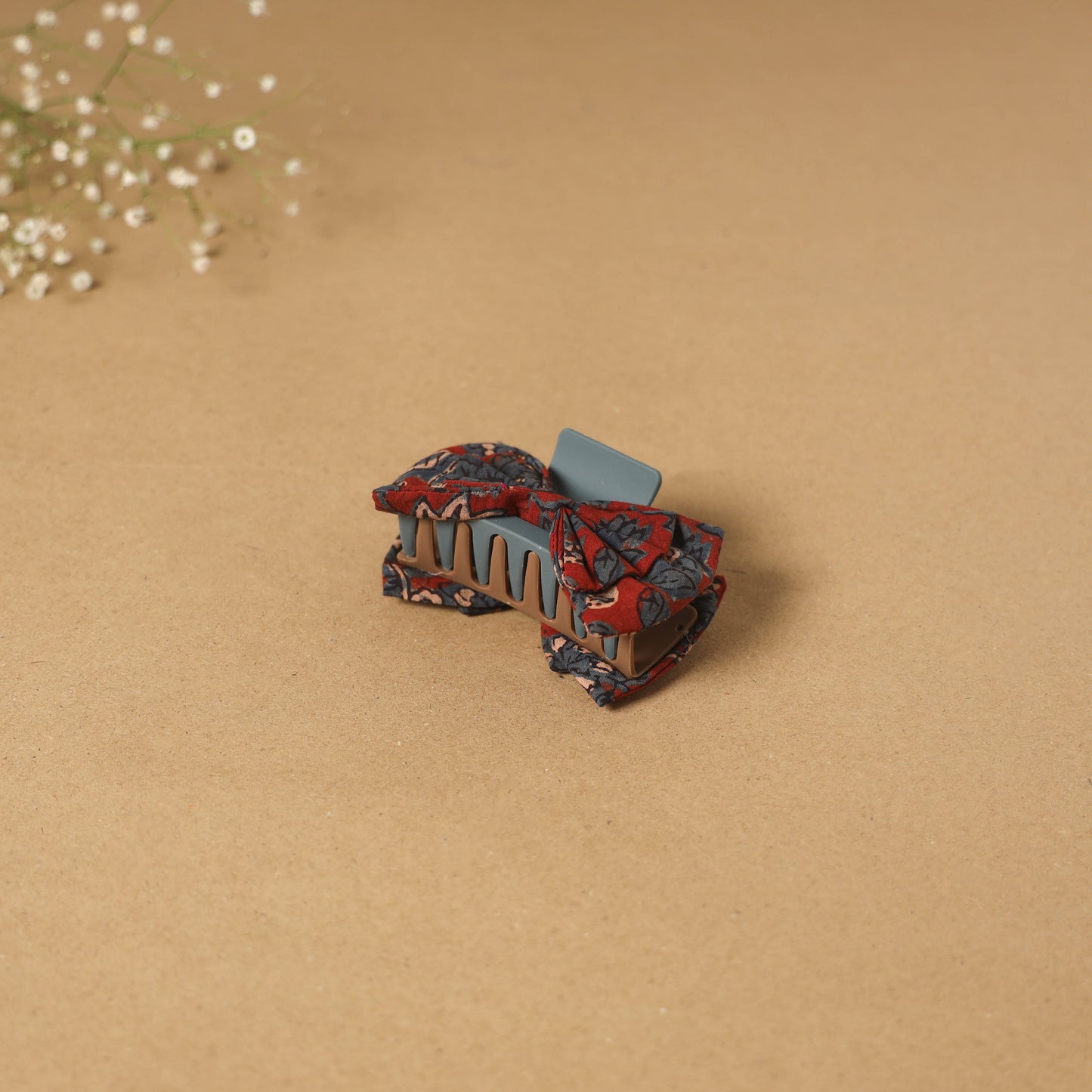 Red - handmade women’s bow hair claw clip 22 - handcrafted