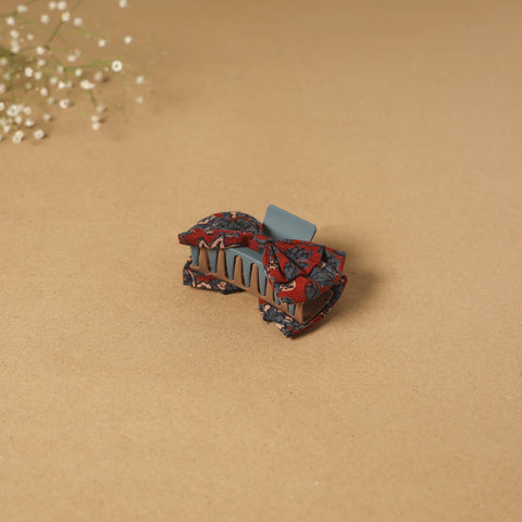 Red - handmade women’s bow hair claw clip 22 - handcrafted